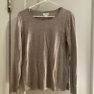 Light brown long sleeve light weight old navy sweater